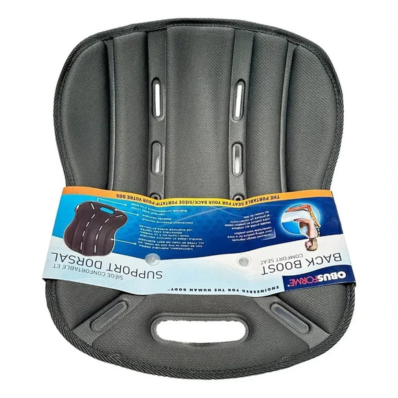 ObusForme Dorsal Back Boost Homedics Posture Seat Health Gray Home Obus NEW - Picture 3 of 7